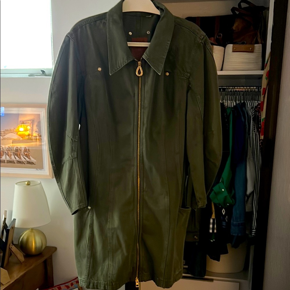 Cult Gaia/GAP Olive Dress with Gold Accents